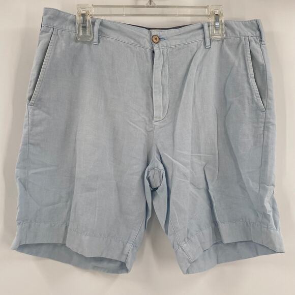 Faherty Mens Sz33 Light Blue Cotton‎ Shorts - Picture 5 of 7